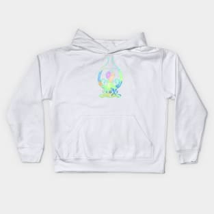 Art Nouveau Octopus Garden with Anemones Kids Hoodie